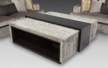 Durante Furniture Croc Embossed Velvet Ottoman with Storage